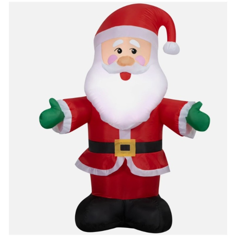 Holiday Time Santa Yard Inflatable Airblown Light Up 4 Ft Christmas Classic‎ NEW